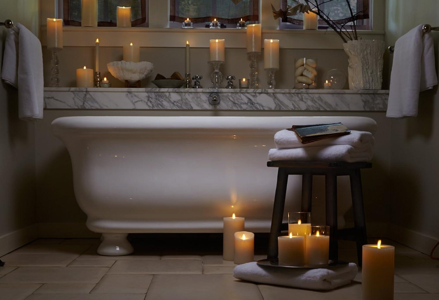 imageDarice Luminara Flameless Candle  Unscented White Wax 360 Pillar  4 in