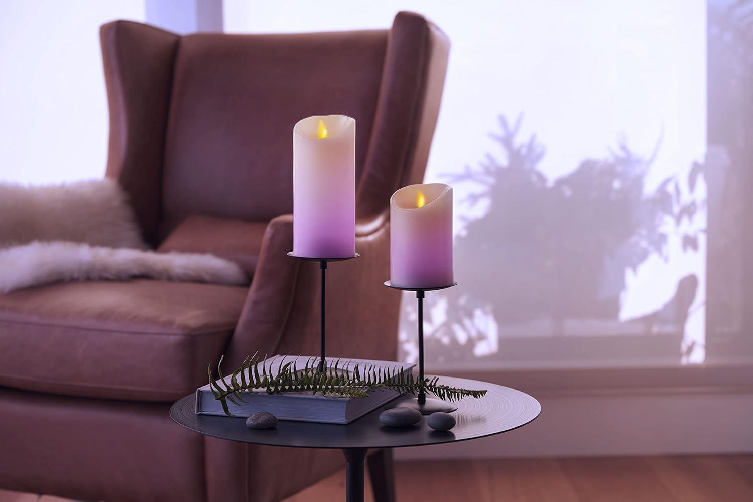 imageLuminara Flameless Disney Encanto Color Changing LED Candle 32quot x 65quot Battery Operated w 12 Button Remote Control Real Wax Unscented Safe65inch Pillar