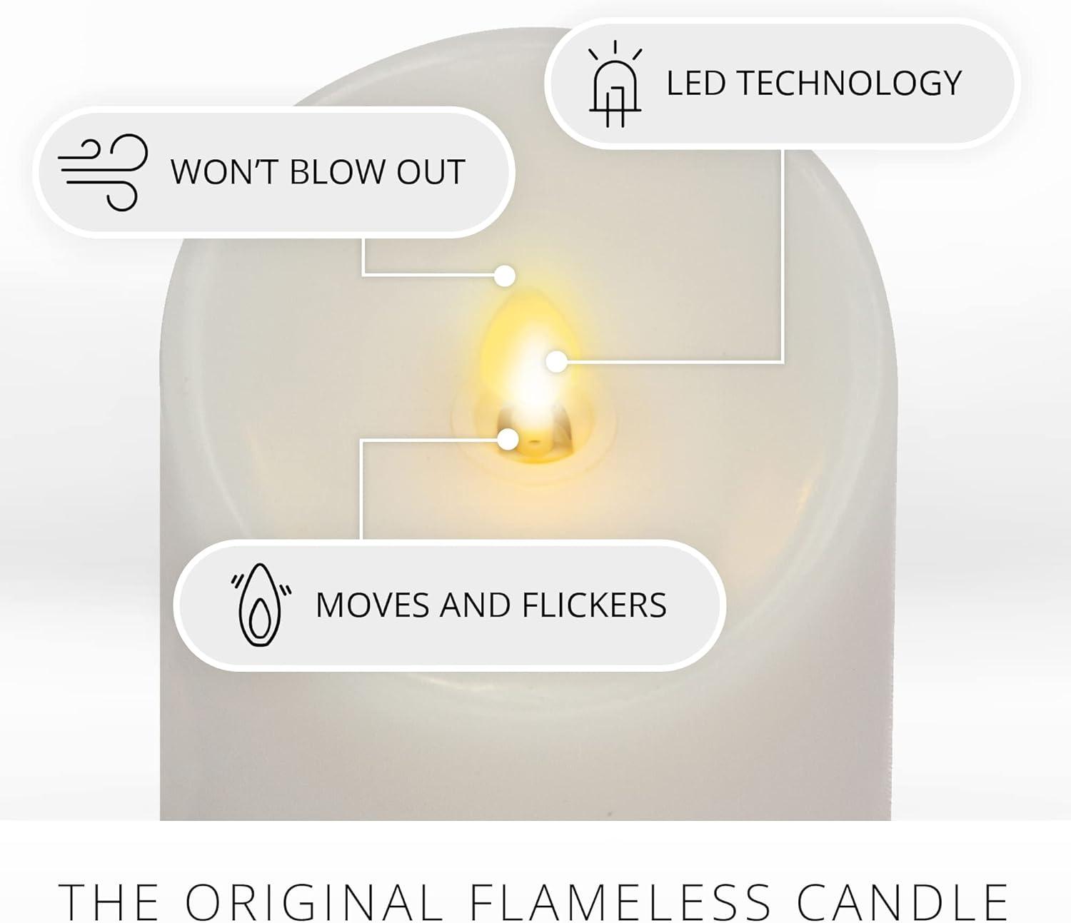 imageLuminara Flameless Disney Encanto Color Changing LED Candle 32quot x 65quot Battery Operated w 12 Button Remote Control Real Wax Unscented Safe65inch Pillar