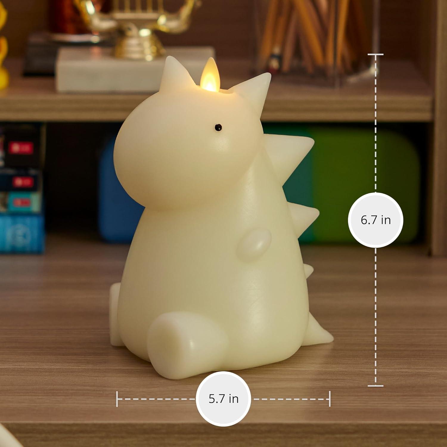 imageLuminara Flameless Disney Encanto Color Changing LED Candle 32quot x 65quot Battery Operated w 12 Button Remote Control Real Wax Unscented SafeDinosaur
