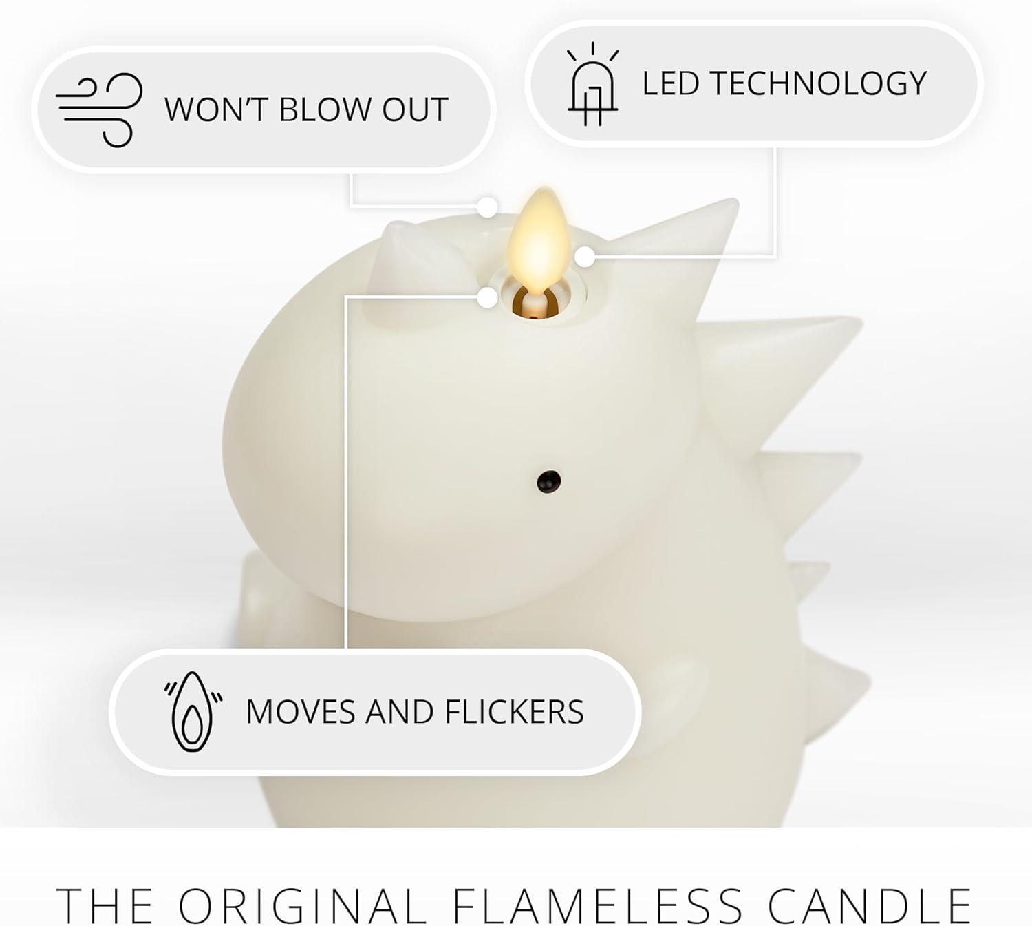 imageLuminara Flameless Disney Encanto Color Changing LED Candle 32quot x 65quot Battery Operated w 12 Button Remote Control Real Wax Unscented SafeDinosaur