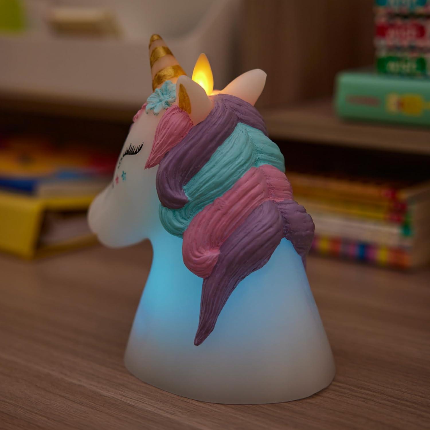 imageLuminara Flameless Disney Encanto Color Changing LED Candle 32quot x 65quot Battery Operated w 12 Button Remote Control Real Wax Unscented SafeUnicorn