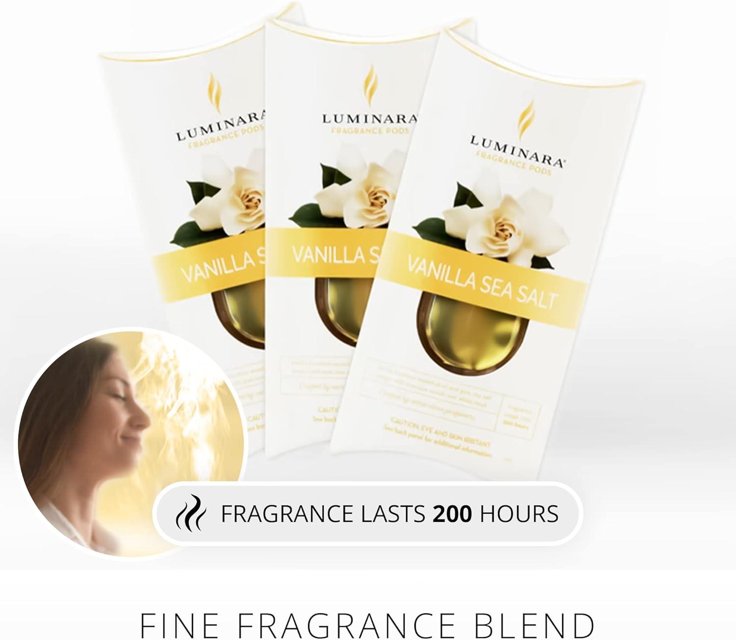 imageLuminara Fragrance Diffusing Pods  Set of 3 White Tea  Natural Home Scent Refills  Air Purifying Reed Diffuser Alternative for Room AmbianceVanilla Sea Salt