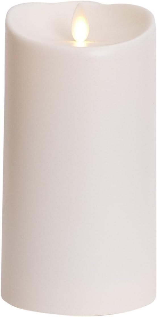 imageLuminara Outdoor Flameless Candle Plastic Finish Unscented Moving Flame Candle with Timer 5quot Ivory