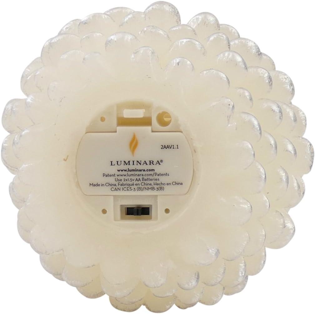 imageLuminara Realistic Artificial Moving Flame Pine cone Flameless LED Candle  White 3quot x 45quotWhite