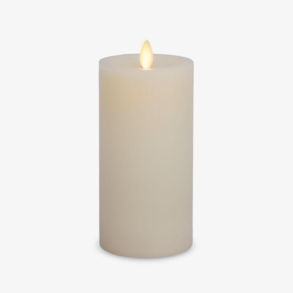 imageLuminara  Flameless LED Battery Operated Flickering Pillar Candles  Pearl Ivory  Pack of 13x65  Realistic Moving Flame Real Wax IndoorOutdoor3 x 65