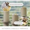 imageLuminara  Flameless LED Battery Operated Flickering Pillar Candles  Pearl Ivory  Pack of 13x65  Realistic Moving Flame Real Wax IndoorOutdoor3 x 55