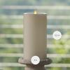 imageLuminara  Flameless LED Battery Operated Flickering Pillar Candles  Pearl Ivory  Pack of 13x65  Realistic Moving Flame Real Wax IndoorOutdoor3 x 65