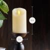imageLuminara  Flameless LED Battery Operated Flickering Pillar Candles  White  Pack of 13x45  Realistic Moving Flame Real Wax IndoorOutdoor DecorIvory