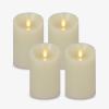 imageLuminara  Flameless LED Battery Operated Flickering Pillar Candles  White  Pack of 13x45  Realistic Moving Flame Real Wax IndoorOutdoor DecorIvory
