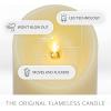 imageLuminara  Flameless LED Battery Operated Flickering Pillar Candles  White  Pack of 13x45  Realistic Moving Flame Real Wax IndoorOutdoor DecorIvory