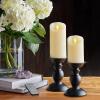 imageLuminara  Flameless LED Battery Operated Flickering Pillar Candles  White  Pack of 13x45  Realistic Moving Flame Real Wax IndoorOutdoor DecorIvory