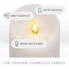 imageLuminara  Flameless LED Battery Operated Flickering Pillar Candles  White  Pack of 13x45  Realistic Moving Flame Real Wax IndoorOutdoor DecorWhite