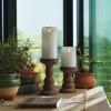 imageLuminara  Flameless LED Battery Operated Flickering Pillar Candles  White  Pack of 13x45  Realistic Moving Flame Real Wax IndoorOutdoor DecorWhite