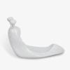 imageLuminara Candlestick Holder White Speckled Ceramic Snail 57quot x 38quot Design Holds The Luminara Chalky Sphere Compatible Safe Decorative Home