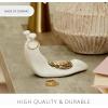 imageLuminara Candlestick Holder White Speckled Ceramic Snail 57quot x 38quot Design Holds The Luminara Chalky Sphere Compatible Safe Decorative Home