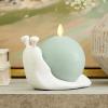 imageLuminara Candlestick Holder White Speckled Ceramic Snail 57quot x 38quot Design Holds The Luminara Chalky Sphere Compatible Safe Decorative Home