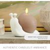 imageLuminara Candlestick Holder White Speckled Ceramic Snail 57quot x 38quot Design Holds The Luminara Chalky Sphere Compatible Safe Decorative Home