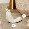 imageLuminara Candlestick Holder White Speckled Ceramic Snail 57quot x 38quot Design Holds The Luminara Chalky Sphere Compatible Safe Decorative Home