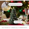 imageLuminara Christmas Tree Flameless LED Candle White Swan 47quot x 65quot Moving Flame Battery Operated Timer Holiday Decor Glitter Snow Finish SafeDark Green