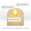 imageLuminara Classic Slim Flameless LED Candle White 2quot x 79quot Battery Operated Moving Flame Pillar wTimer Safe Realistic Wax Candle Home DecorYellow