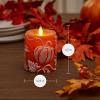 imageLuminara Embossed White Pinecone Flameless LED Candle Pillar 3quot x 65quot  with Recessed Edge Unscented Real Wax LED Battery Operated Candle LightsOrange