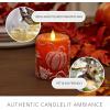 imageLuminara Embossed White Pinecone Flameless LED Candle Pillar 3quot x 65quot  with Recessed Edge Unscented Real Wax LED Battery Operated Candle LightsOrange