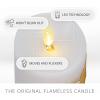 imageLuminara Embossed White Pinecone Flameless LED Candle Pillar 3quot x 65quot  with Recessed Edge Unscented Real Wax LED Battery Operated Candle LightsWhite