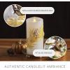 imageLuminara Embossed White Pinecone Flameless LED Candle Pillar 3quot x 65quot  with Recessed Edge Unscented Real Wax LED Battery Operated Candle LightsWhite