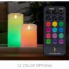 imageLuminara Flameless Disney Encanto Color Changing LED Candle 32quot x 65quot Battery Operated w 12 Button Remote Control Real Wax Unscented Safe65inch Pillar