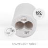 imageLuminara Flameless LED Pillar Candle wScalloped Edge 3quot x 6quot White Real Flame Technology Battery Operated wRemote Timer Function Paraffin Wax3x45inch
