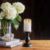 imageLuminara Flameless LED Pillar Candle wScalloped Edge 3quot x 6quot White Real Flame Technology Battery Operated wRemote Timer Function Paraffin Wax3x45inch
