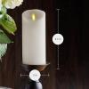 imageLuminara Flameless LED Pillar Candle wScalloped Edge 3quot x 6quot White Real Flame Technology Battery Operated wRemote Timer Function Paraffin Wax3x65inch
