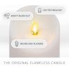 imageLuminara Flameless LED Pillar Candle wScalloped Edge 3quot x 6quot White Real Flame Technology Battery Operated wRemote Timer Function Paraffin Wax3x65inch