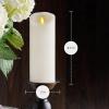 imageLuminara Flameless LED Pillar Candle wScalloped Edge 3quot x 6quot White Real Flame Technology Battery Operated wRemote Timer Function Paraffin Wax3x85inch