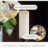 imageLuminara Flameless LED Pillar Candle wScalloped Edge 3quot x 6quot White Real Flame Technology Battery Operated wRemote Timer Function Paraffin Wax3x85inch