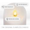 imageLuminara Flameless LED Pillar Candle wScalloped Edge 3quot x 6quot White Real Flame Technology Battery Operated wRemote Timer Function Paraffin Wax3x85inch