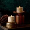 imageLuminara Flameless LED Tea Light Candle 14quot x 2quot Pack of 2 Birch Pearl Ivory Real Flame Battery Operated wRemote Timer Function Paraffin Wax2Pack Birch