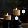 imageLuminara Flameless LED Tea Light Candle 14quot x 2quot Pack of 2 Birch Pearl Ivory Real Flame Battery Operated wRemote Timer Function Paraffin Wax2Pack Birch