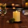 imageLuminara Flameless Slim Pillar Candle Flickering Real Flame Effect Melted Edge Smooth Wax Unscented White Real Wax LED Battery OperatedWhite