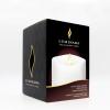 imageLuminara Flameless Slim Pillar Candle Flickering Real Flame Effect Melted Edge Smooth Wax Unscented White Real Wax LED Battery OperatedWhite