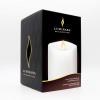 imageLuminara Flameless Slim Pillar Candle Flickering Real Flame Effect Melted Edge Smooth Wax Unscented White Real Wax LED Battery OperatedWhite