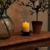 imageLuminara Flameless Slim Pillar Candle Flickering Real Flame Effect Melted Edge Smooth Wax Unscented White Real Wax LED Battery OperatedWhite