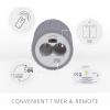 imageLuminara Metallic Embossed Pillar Champagne Flameless LED Candle 325quot x 65quot Battery Operated Real Flame Technology wTimer Function Paraffin WaxGray