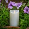 imageLuminara Outdoor Flameless Candle Plastic Finish Unscented Moving Flame Candle with Timer 5quot Ivory
