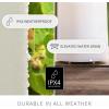 imageLuminara Outdoor Flameless LED Ivory Candle Melted Edge 375quot x 5quot Real Moving Flame Battery Operated Timer Plastic WeatherResistant5inch