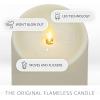 imageLuminara Outdoor Flameless LED Ivory Candle Melted Edge 375quot x 5quot Real Moving Flame Battery Operated Timer Plastic WeatherResistant5inch