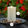 imageLuminara Outdoor Flameless LED Ivory Candle Melted Edge 375quot x 5quot Real Moving Flame Battery Operated Timer Plastic WeatherResistant7inch