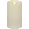 imageLuminara Outdoor Flameless LED Ivory Candle Melted Edge 375quot x 5quot Real Moving Flame Battery Operated Timer Plastic WeatherResistant7inch
