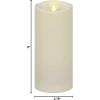 imageLuminara Outdoor Flameless LED Ivory Candle Melted Edge 375quot x 5quot Real Moving Flame Battery Operated Timer Plastic WeatherResistant9inch